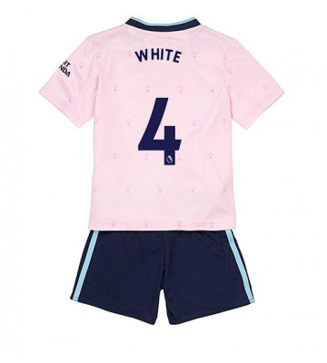 Arsenal Benjamin White #4 Tredjedraktsett Barn 2022-23 Kortermet (+ Korte bukser)